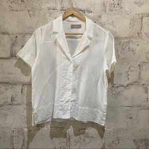 Everlane the Linen Short Sleeve Notch Collar Shirt